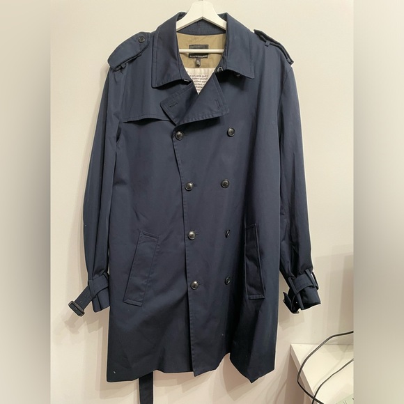 Banana Republic Navy Water Resistant Trench Coat - Picture 4 of 9